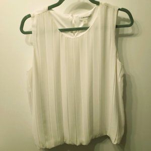 Calvin Klein pleated bubble top - L